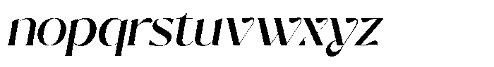 Milky Noire Italic Font LOWERCASE
