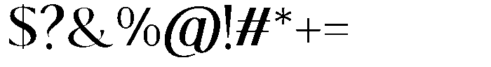 Milky Noire Regular Font OTHER CHARS