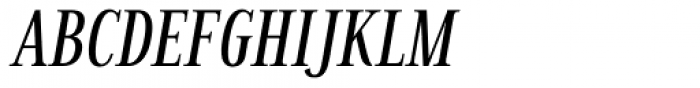 Millard Condensed Regular Italic Font UPPERCASE