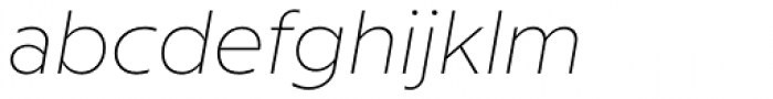 Milliard Thin Italic Font LOWERCASE