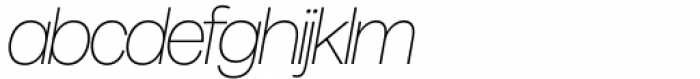 Milligram Macro Thin Italic Font LOWERCASE