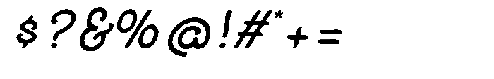 Milnarate Italic Font OTHER CHARS