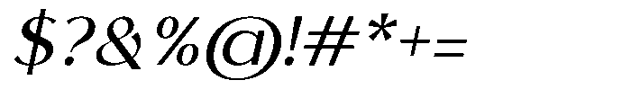 Miluno Italic Font OTHER CHARS