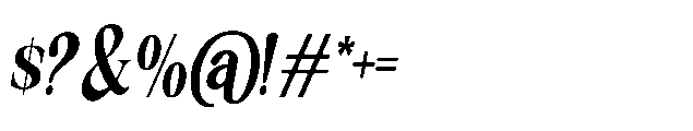 Milver Light Walking Condensed Italic Font OTHER CHARS