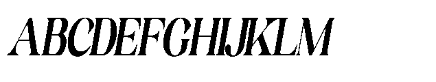 Milver Light Walking Condensed Italic Font UPPERCASE