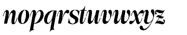 Milver Light Walking Expanded Italic Font LOWERCASE