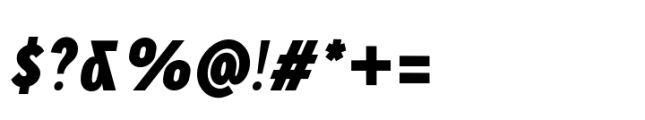 Mimolette Narrow Bold Italic Font OTHER CHARS