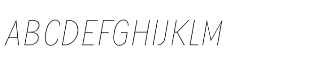 Mimolette Narrow Hairline Italic Font UPPERCASE