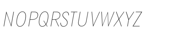 Mimolette Narrow Hairline Italic Font UPPERCASE