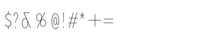 Mimolette Narrow Hairline Font OTHER CHARS