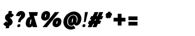 Mimolette Narrow Heavy Italic Font OTHER CHARS
