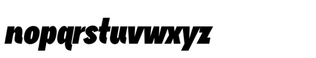Mimolette Narrow Heavy Italic Font LOWERCASE