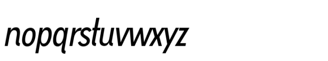 Mimolette Narrow Regular Italic Font LOWERCASE