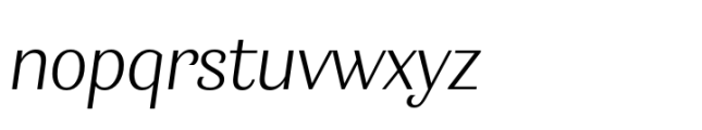 Minaya Light Italic Font LOWERCASE