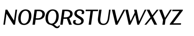 Minaya Medium Italic Font UPPERCASE