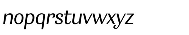 Minaya Regular Italic Font LOWERCASE