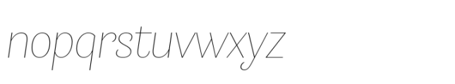Minaya Thin Italic Font LOWERCASE