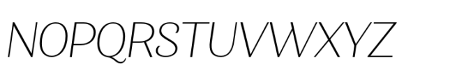 Minaya Ultra Light Italic Font UPPERCASE