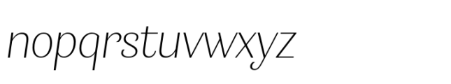Minaya Ultra Light Italic Font LOWERCASE