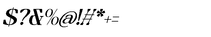 Mindken Italic Font OTHER CHARS