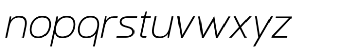 Miner Extra Light Italic Font LOWERCASE