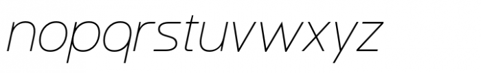Miner Thin Italic Font LOWERCASE