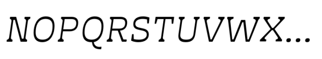 Minera Light Slant Font UPPERCASE