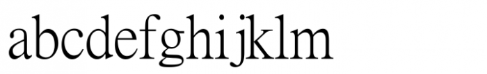 MingLiU Proportional Font LOWERCASE