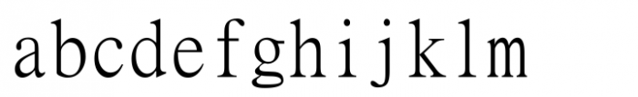 MingLiU Regular Font LOWERCASE