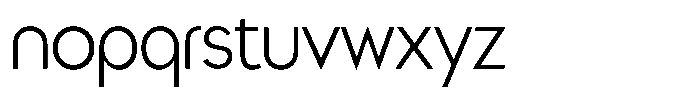 Minga Thin Font LOWERCASE