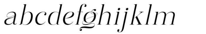 Mingolia Display Extra Light Oblique Font LOWERCASE