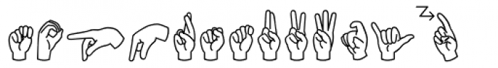 Mini Pics ASL Font UPPERCASE