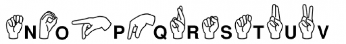 Mini Pics ASL Font LOWERCASE