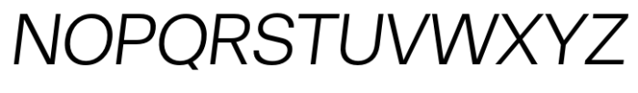 Minimalism Light Italic Font UPPERCASE