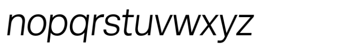 Minimalism Light Italic Font LOWERCASE