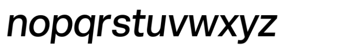 Minimalism Medium Italic Font LOWERCASE