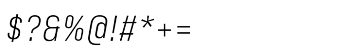 Minimalized Light Italic Font OTHER CHARS