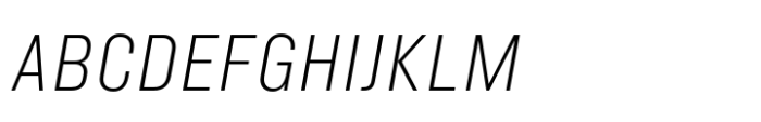 Minimalized Light Italic Font UPPERCASE