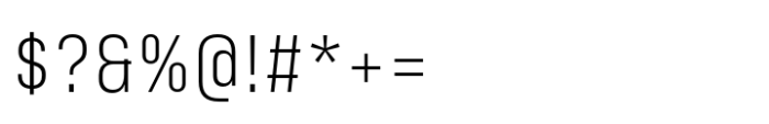 Minimalized Light Font OTHER CHARS