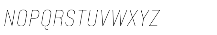 Minimalized Thin Italic Font UPPERCASE