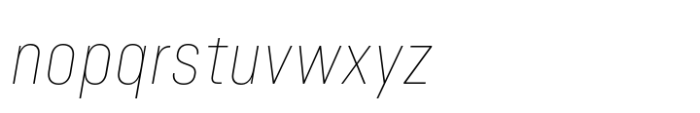 Minimalized Thin Italic Font LOWERCASE