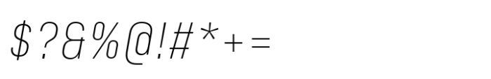 Minimalized XLight Italic Font OTHER CHARS