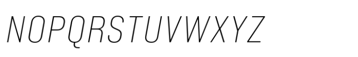 Minimalized XLight Italic Font UPPERCASE