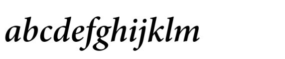 Minion 3 Subhead Semibold Italic Font LOWERCASE
