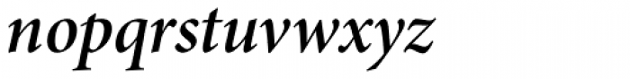 Minion Pro SubHead SemiBold Italic Font LOWERCASE