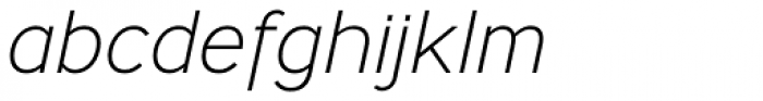 Ministry ExtraLight Italic Font LOWERCASE
