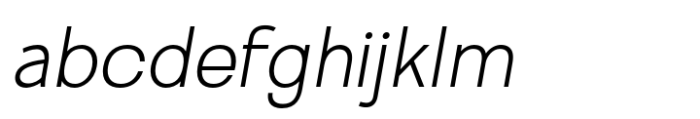 Minomu Thin Italic Font LOWERCASE