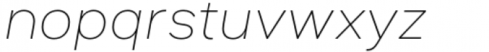 Minor Thin Italic Font LOWERCASE