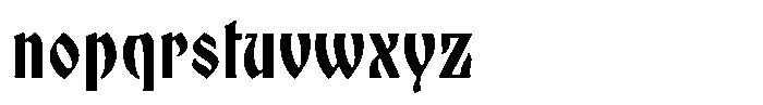 Minster Medieval Font LOWERCASE