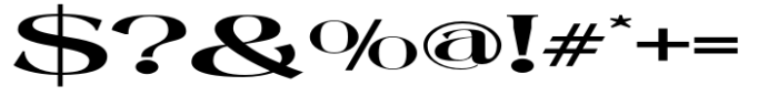 Mintely Bold Expanded Font OTHER CHARS
